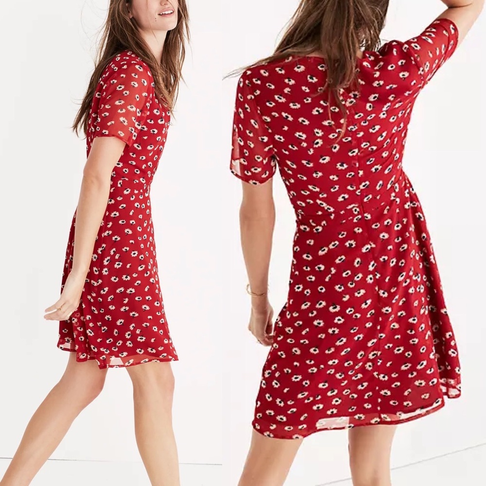 Wrap-Front Mini Dress in Seattle Floral 4